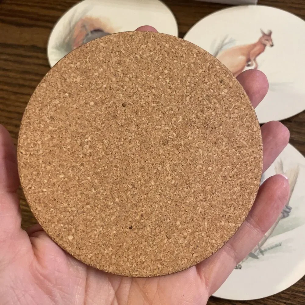 New Jason Round Coasters Australian Animals Set of 6 NOS New Zealand Cork